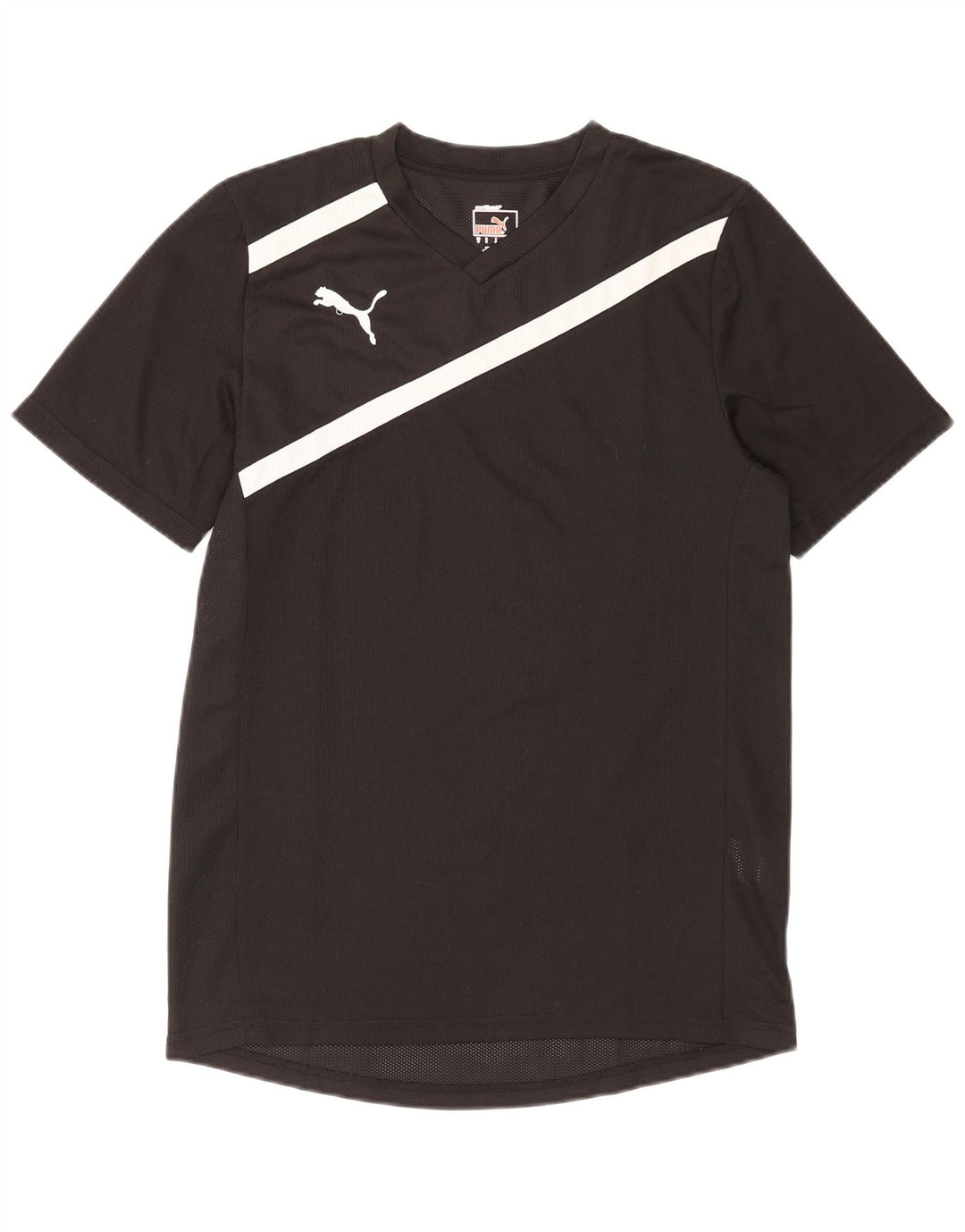 Puma Herren T-Shirt Top Small Schwarz gestreift Polyester