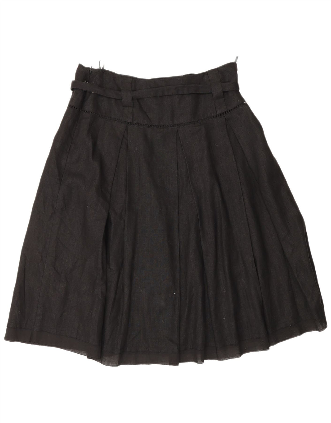 BENETTON Womens A-Line Skirt IT 44 Medium W32  Black Acetate