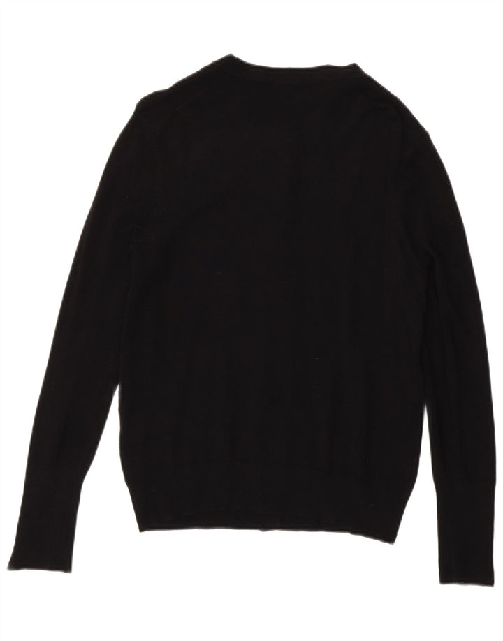 Zara Damen-Cardigan-Pullover UK 12 Mittelschwarze Viskose
