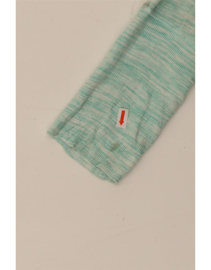 CHAMPION Womens Sweatshirt Jumper UK 14 Medium Turquoise Flecked Viscose Vintage Champion and Second-Hand Champion from Messina Hembry 