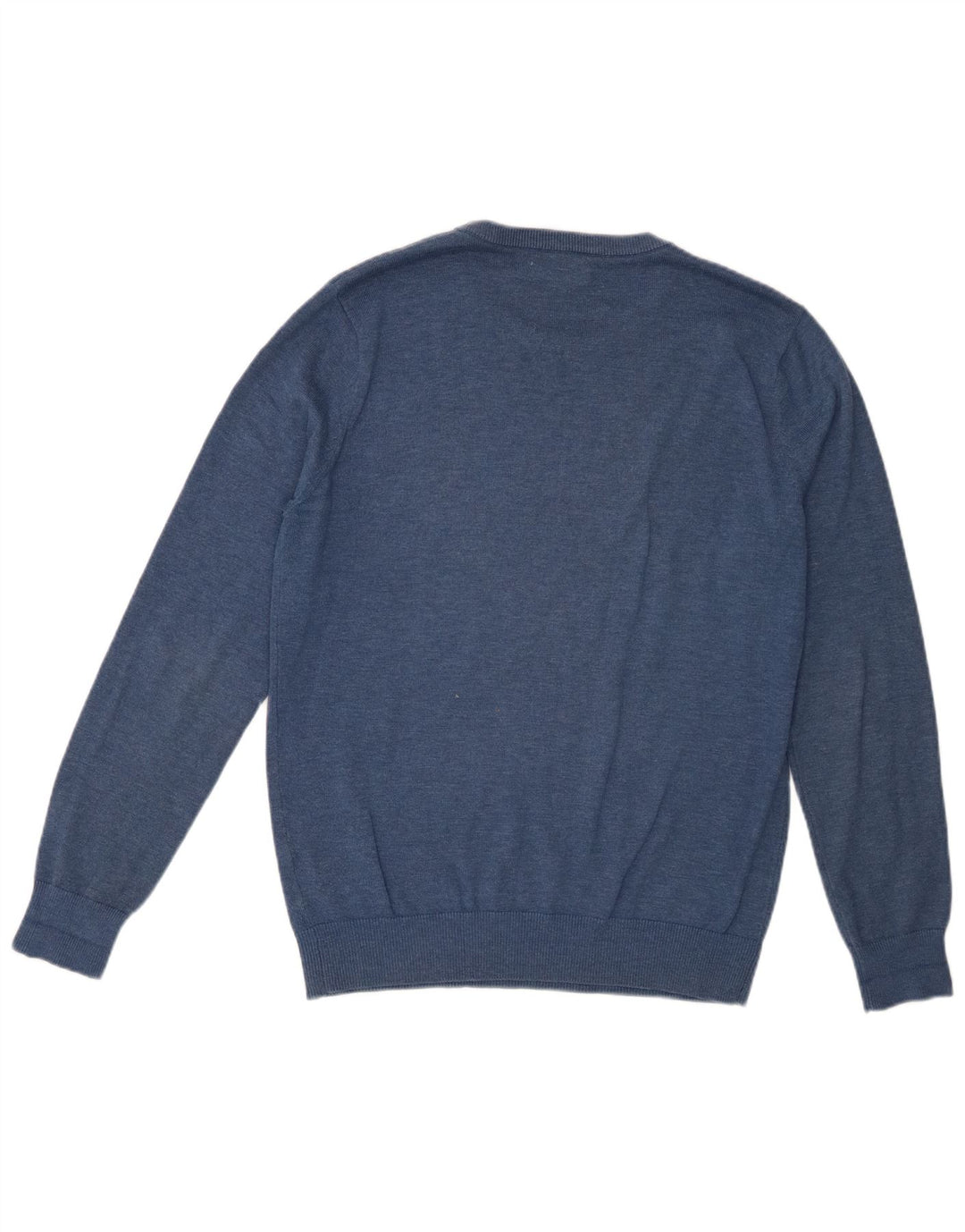 Calvin Klein Herren-Pullover mit Rundhalsausschnitt, mittelblaue Baumwolle
