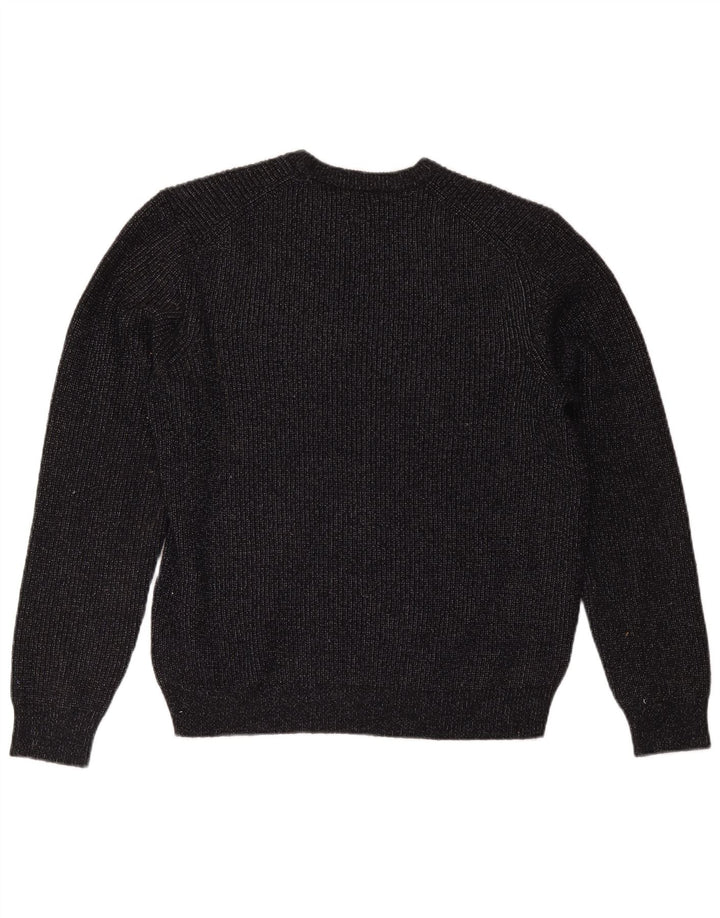 Marks & Spencer Mens Crew Neck Jumper Sweater Medium Black Flecked