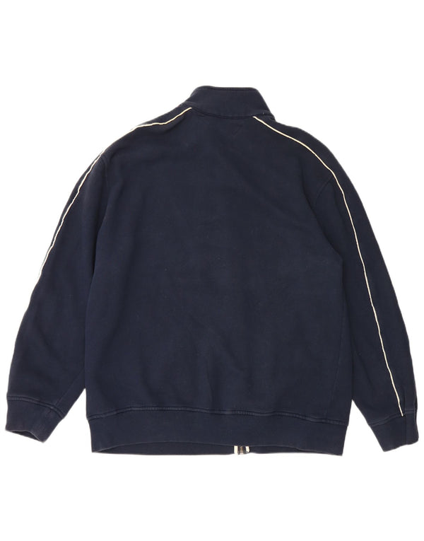 Tommy Hilfiger Herren-Trainingsanzugoberteil mit Grafik, XL, Marineblau, Baumwolle