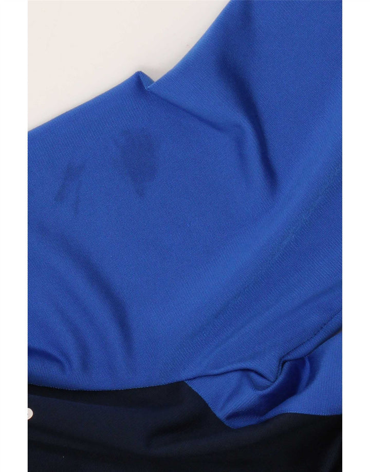 Adidas Jungen-Trainingsanzug-Top-Jacke, 13–14 Jahre, blaues Colourblock-Polyester