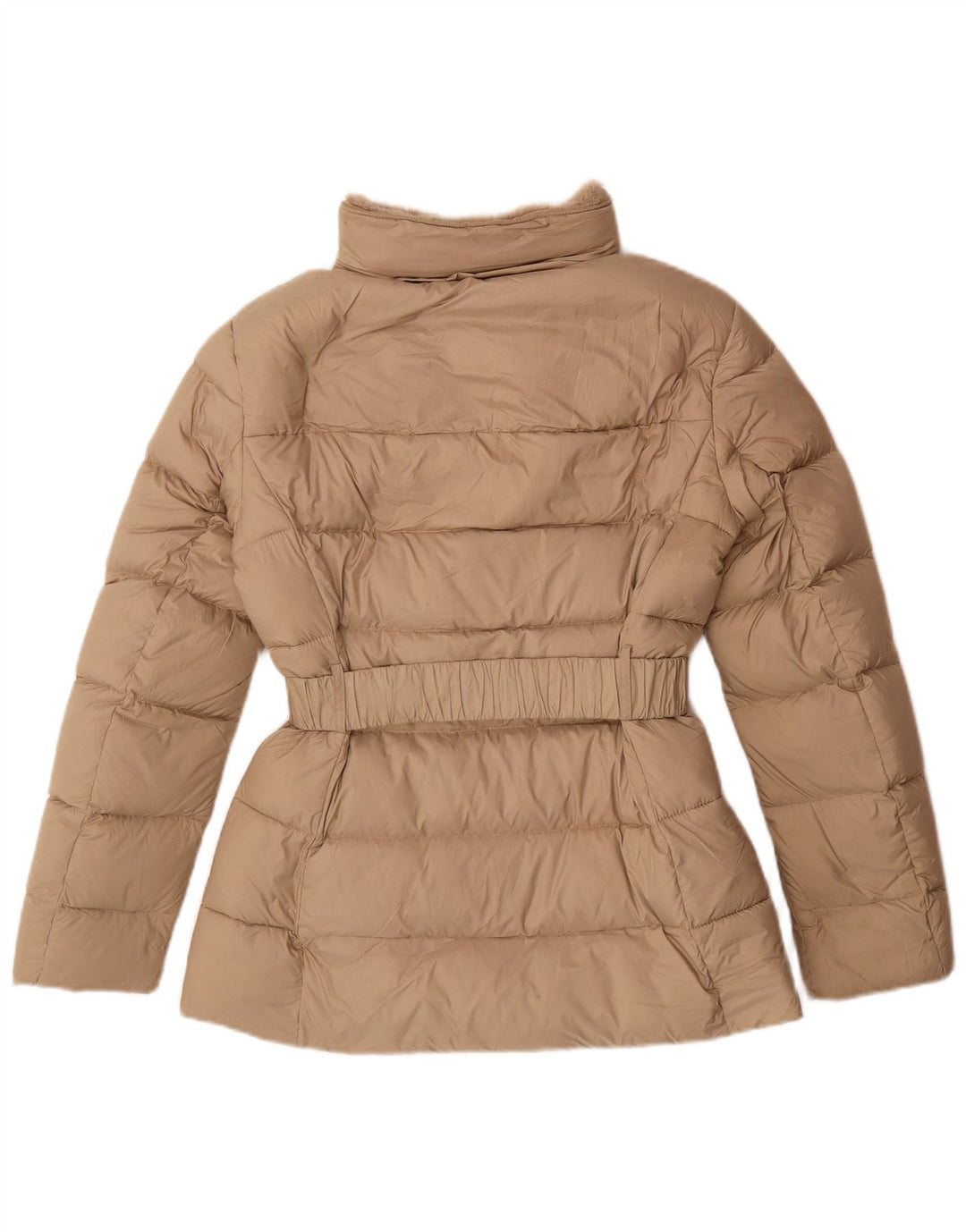 Zara Damen Wattierte Jacke UK 10 Small Beige Polyester
