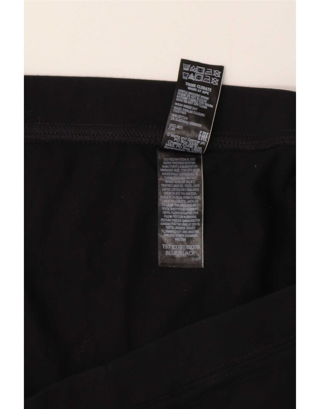 Marks & Spencer Damen Leggings UK 18 XL Schwarz Baumwolle