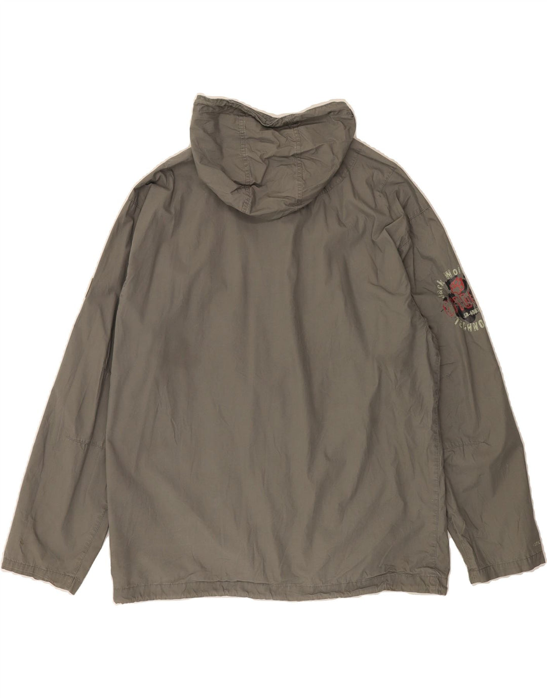 JACK WOLFSKIN Mens Hooded Bomber Jacket UK 36/38 Medium Grey Cotton Vintage Jack Wolfskin and Second-Hand Jack Wolfskin from Messina Hembry 