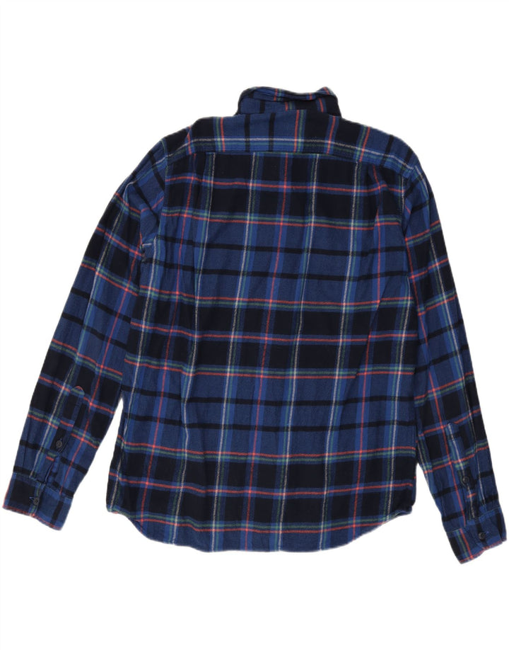 J. CREW Mens Flannel Shirt Large Blue Check Cotton Vintage J. Crew and Second-Hand J. Crew from Messina Hembry 