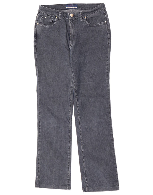 Trussardi Damen Straight Jeans W30 L30 Grau
