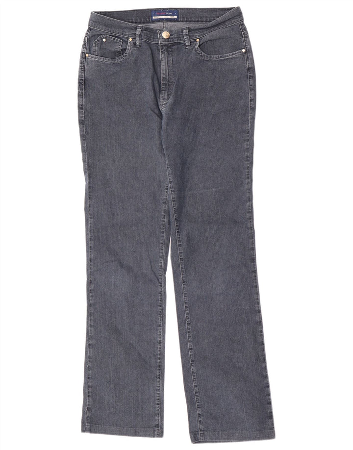 Trussardi Damen Straight Jeans W30 L30 Grau