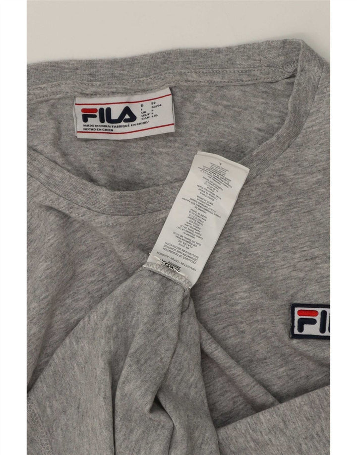 Fila Herren-T-Shirt-Oberteil, groß, grau gesprenkelte Baumwolle