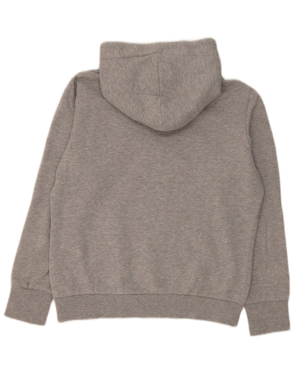 Superdry Graphic Hoodie-Pullover für Damen, UK 12, mittelgraue Baumwolle