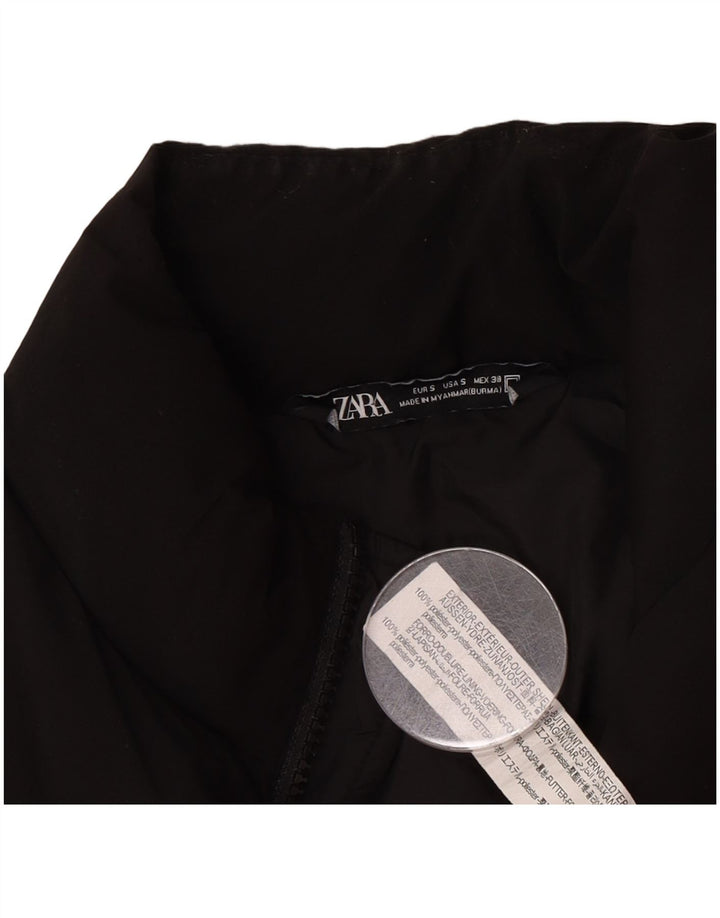 Zara Herren Wattierte Weste UK 36 Small Schwarz Polyester