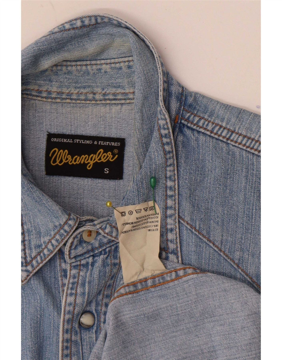 Wrangler Herren ärmelloses Jeanshemd, klein, aus blauer Baumwolle