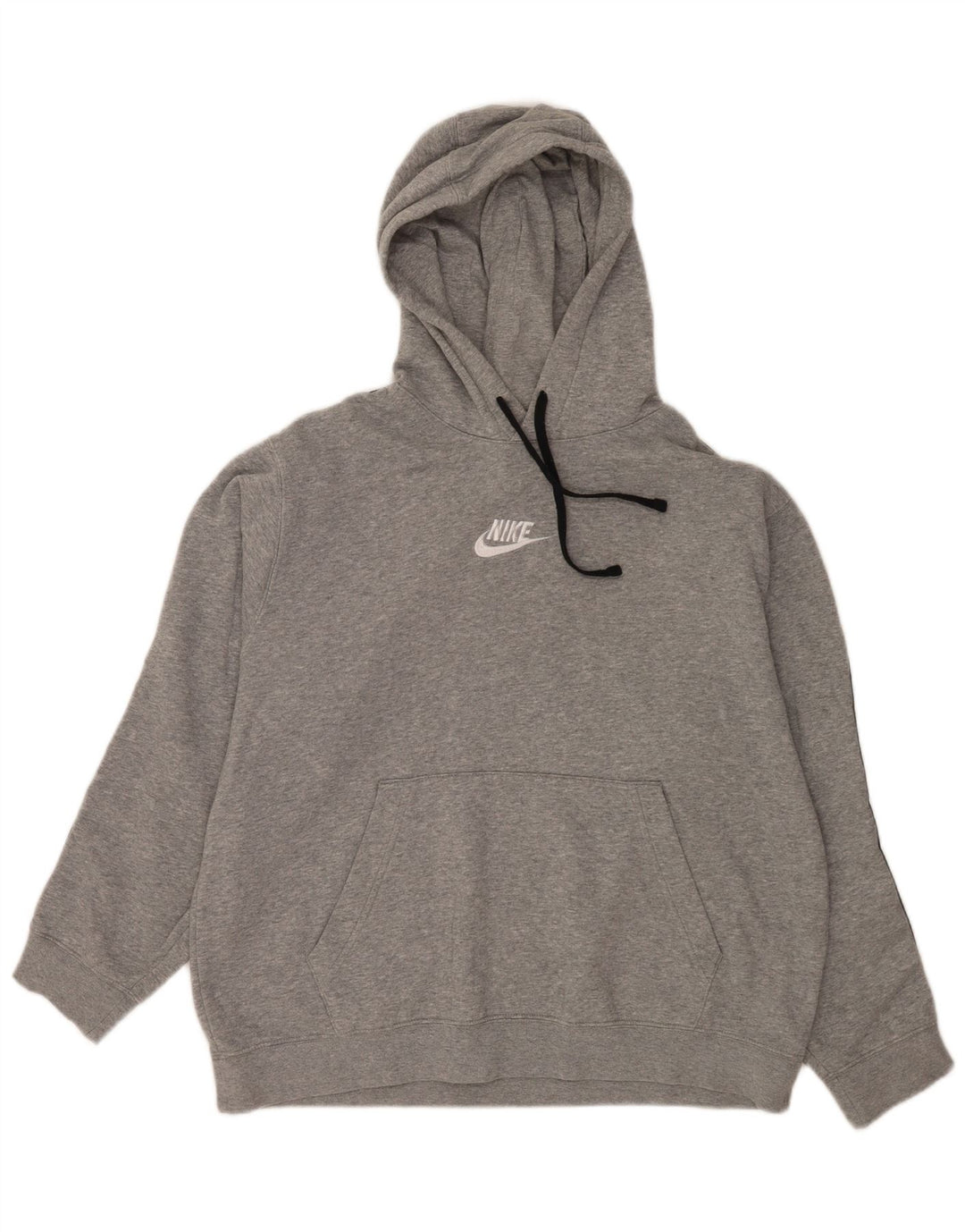 Nike Herren-Kapuzenpullover, groß, graue Farbblock-Baumwolle