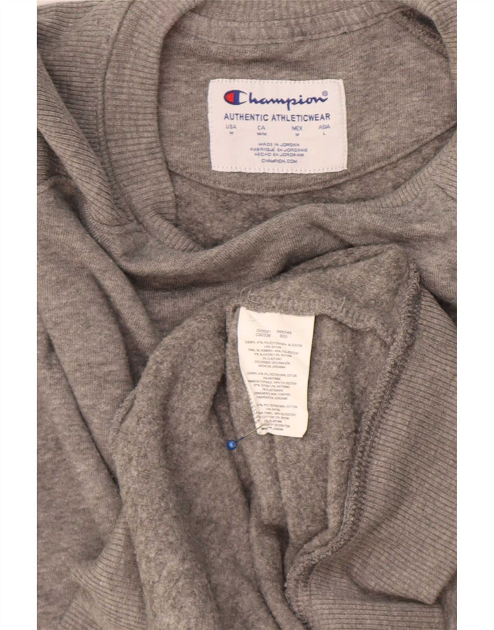 Champion Herren-Sweatshirt-Pullover aus mittelgrau meliertem Polyester