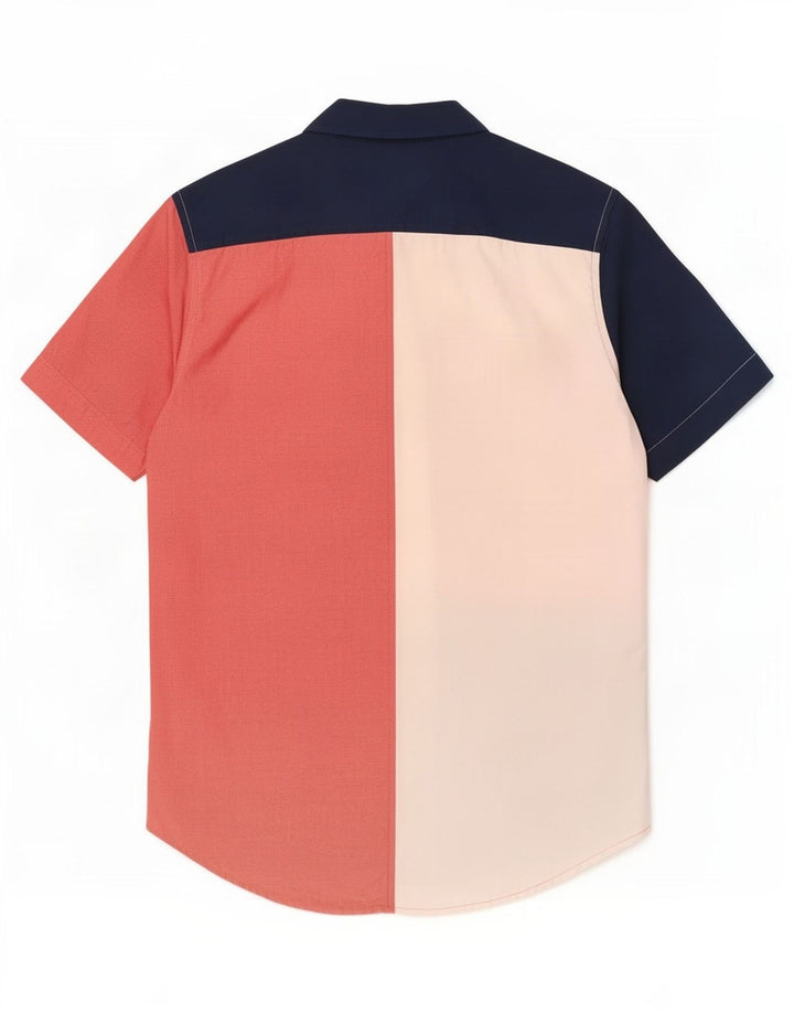 Tommy Hilfiger Herren-Kurzarmhemd, klein, mehrfarbig, Farbblock