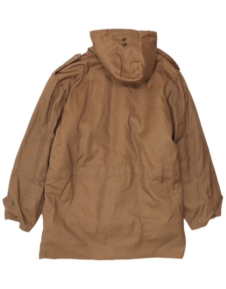 Country Herren-Sherpa-Parka mit Kapuze, UK 38, mittelbeigefarbenes Polyester