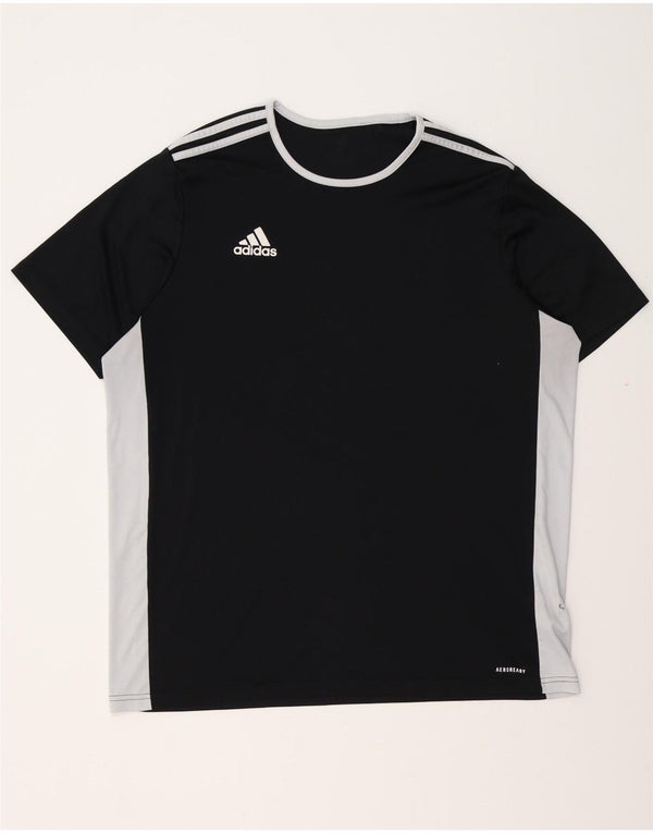 ADIDAS Herren Aeroready T-Shirt Top XL Schwarz Colourblock Polyester