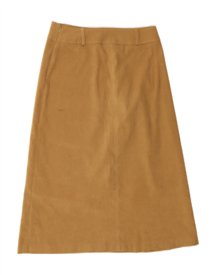 VINTAGE Womens A-Line Skirt UK 14 Medium W30 Brown Polyester Vintage Vintage and Second-Hand Vintage from Messina Hembry 