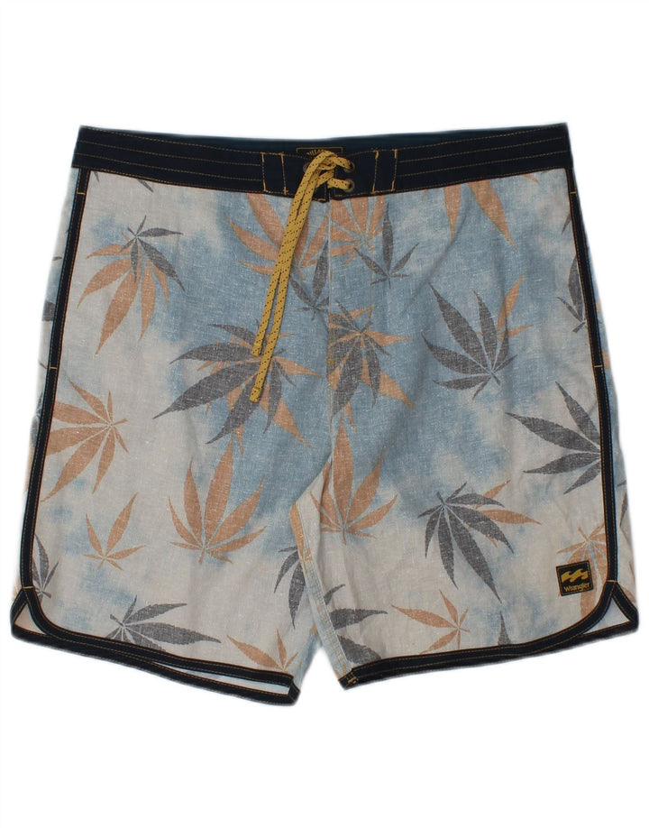 Wrangler Herren Badeshorts Mittelblauer Blumenhanf