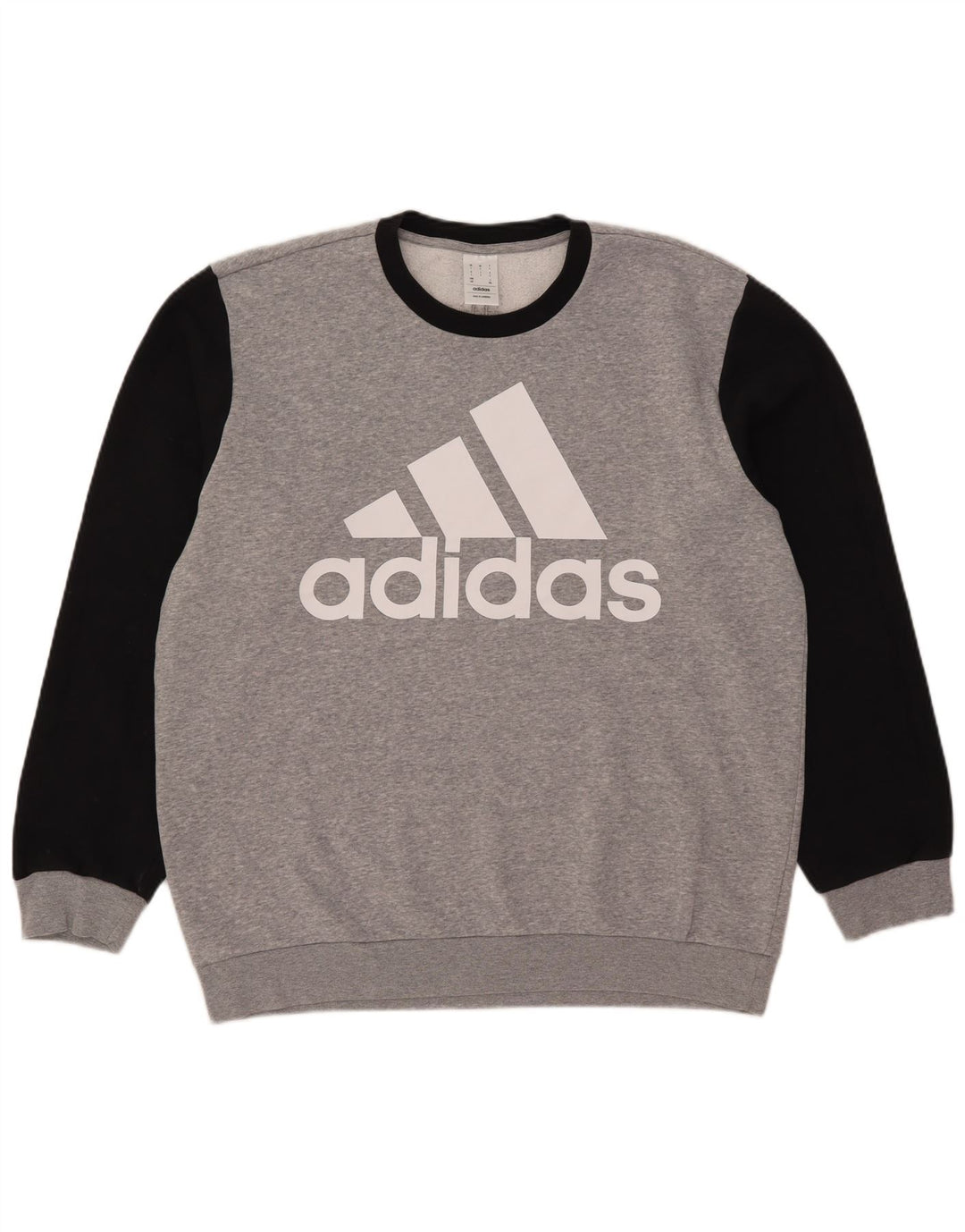 Adidas Herren Grafik-Sweatshirt-Pullover, groß, Grau, Farbblock