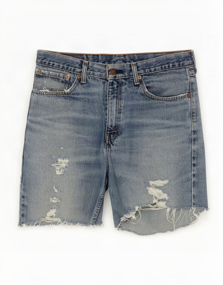 Levi's Herren 751 Distressed Denim Shorts W34 Large Blau