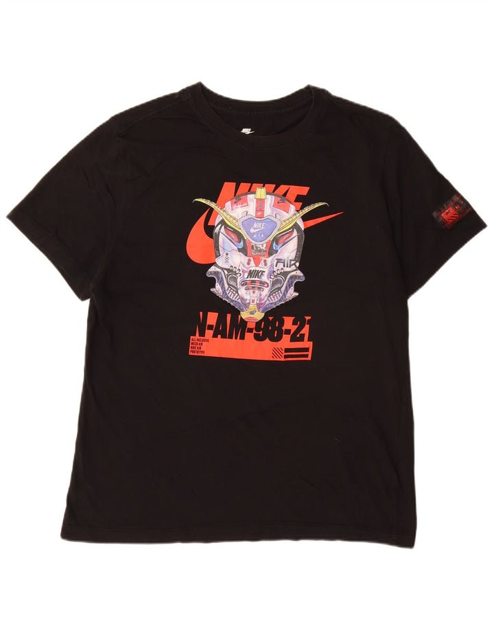 Nike Herren-T-Shirt mit Grafik, groß, aus schwarzer Baumwolle