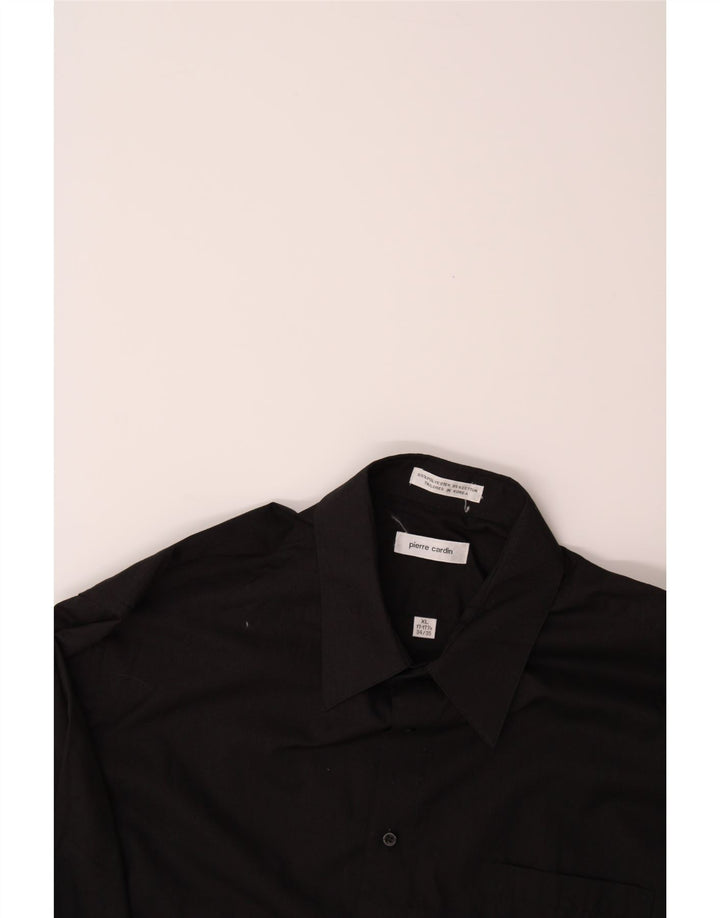 PIERRE CARDIN Mens Shirt Size 17 17 1/2 XL Black Polyester Vintage Pierre Cardin and Second-Hand Pierre Cardin from Messina Hembry 