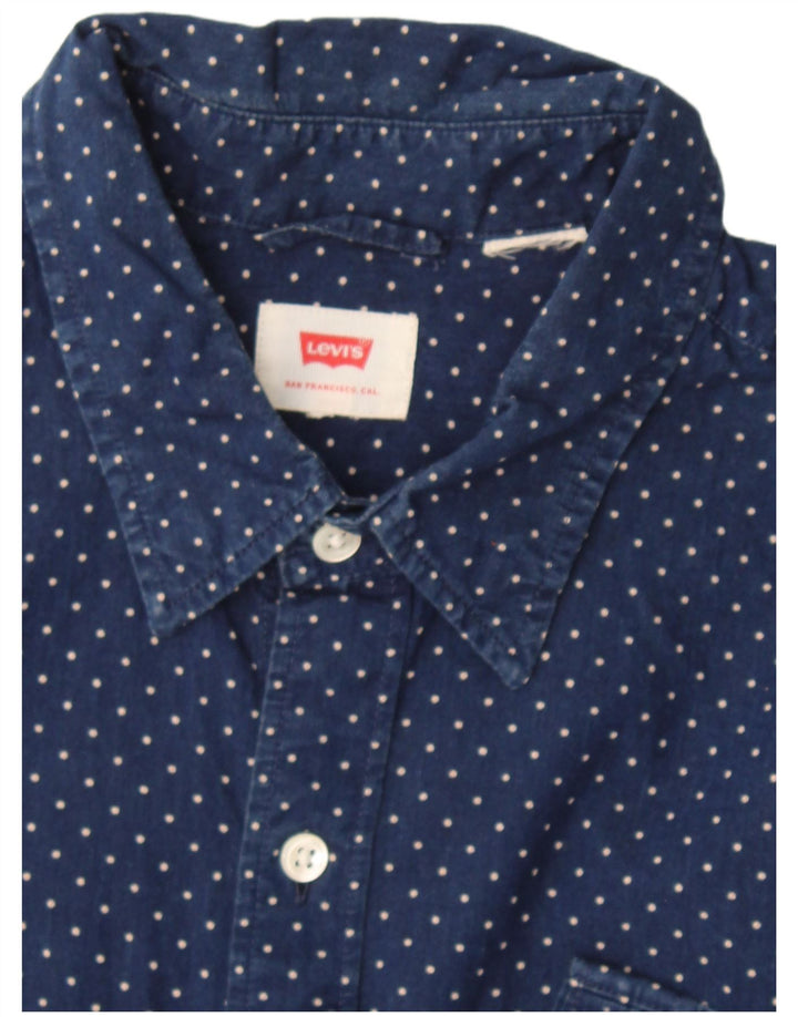 Levi's Herrenhemd Small Marineblau gepunktet