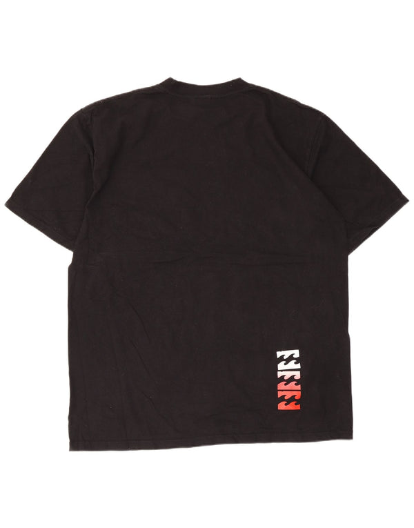 Billabong Herren Grafik T-Shirt Top XL Schwarz Baumwolle