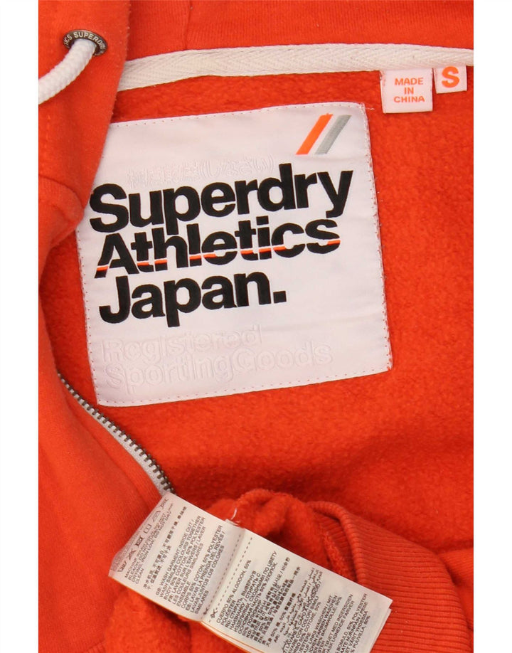 Superdry Herren-Kapuzenpullover mit Reißverschluss, Größe S, Orange, Baumwolle