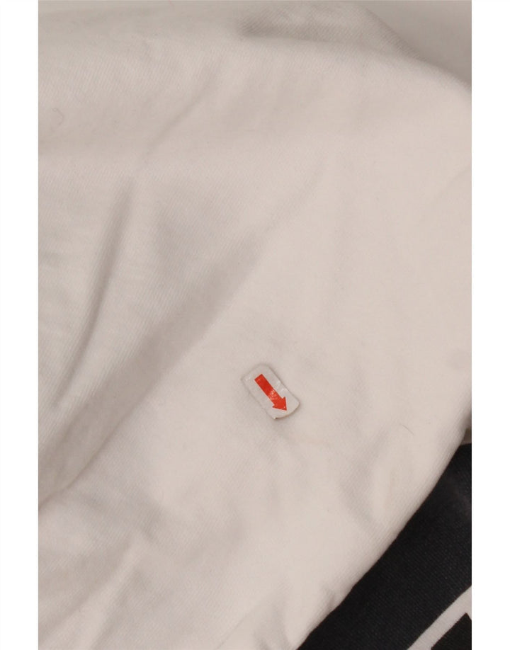 LEVI'S Damen-Kapuzenpullover mit Grafik, UK 14, mittelweiße Baumwolle