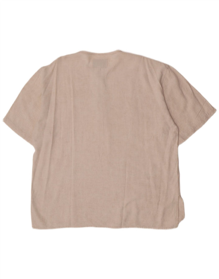 Tipo' S Herren Kurzarm-Pulloverhemd XL Beige Viskose