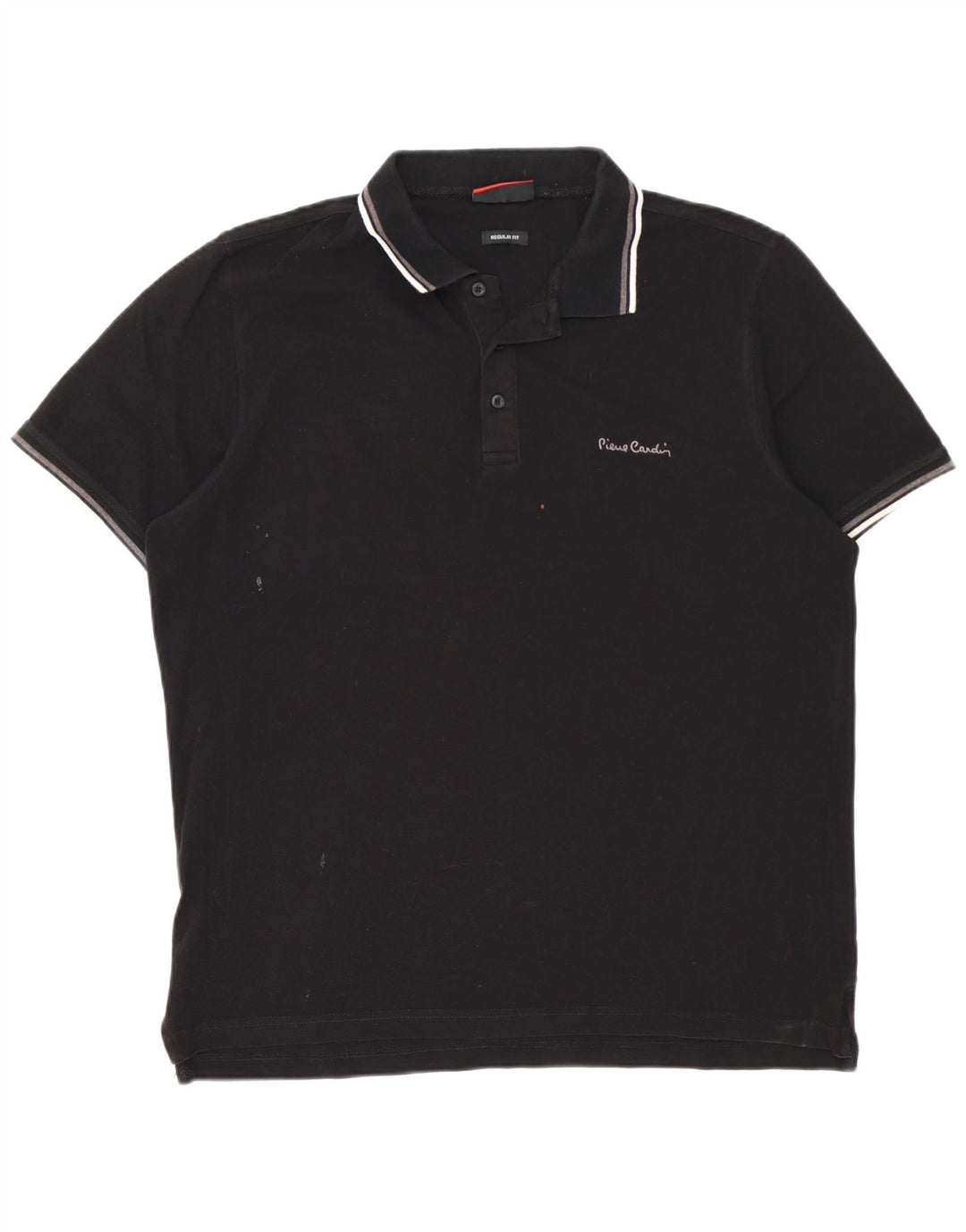 Pierre Cardin Herren Regular Poloshirt XL Schwarz Baumwolle