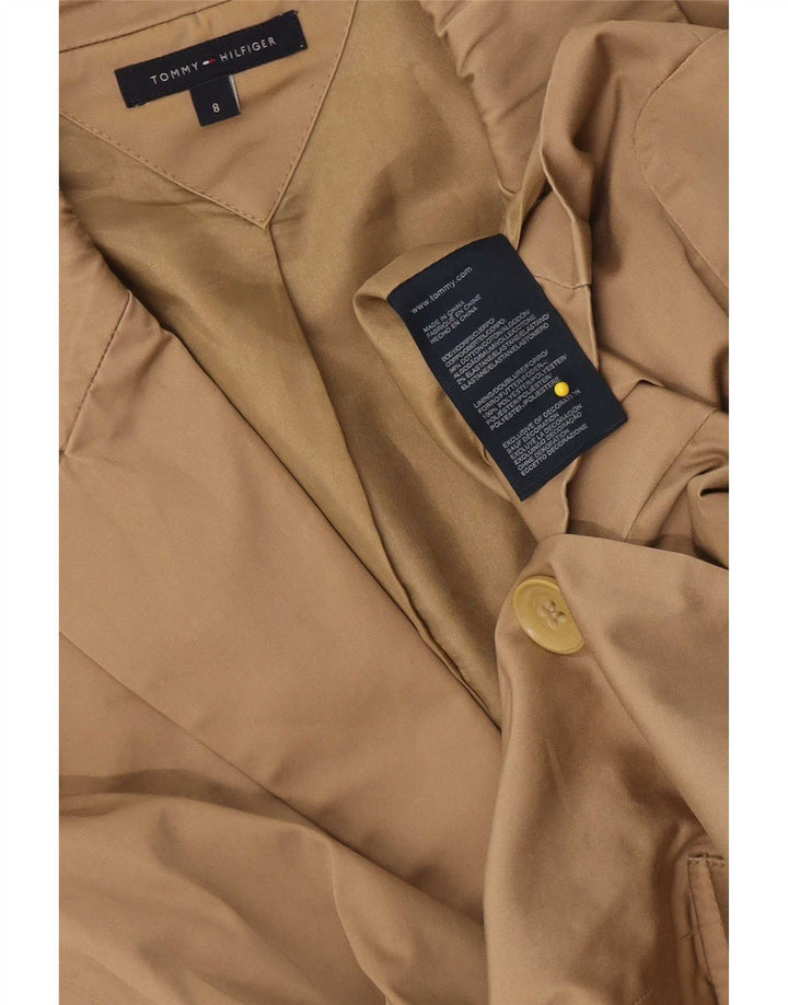 Tommy Hilfiger Damen-Blazerjacke mit 2 Knöpfen, US 8, mittelbeige Baumwolle