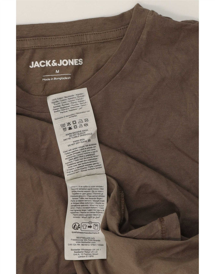 Jack & Jones Herren T-Shirt-Oberteil aus mittelbrauner Baumwolle