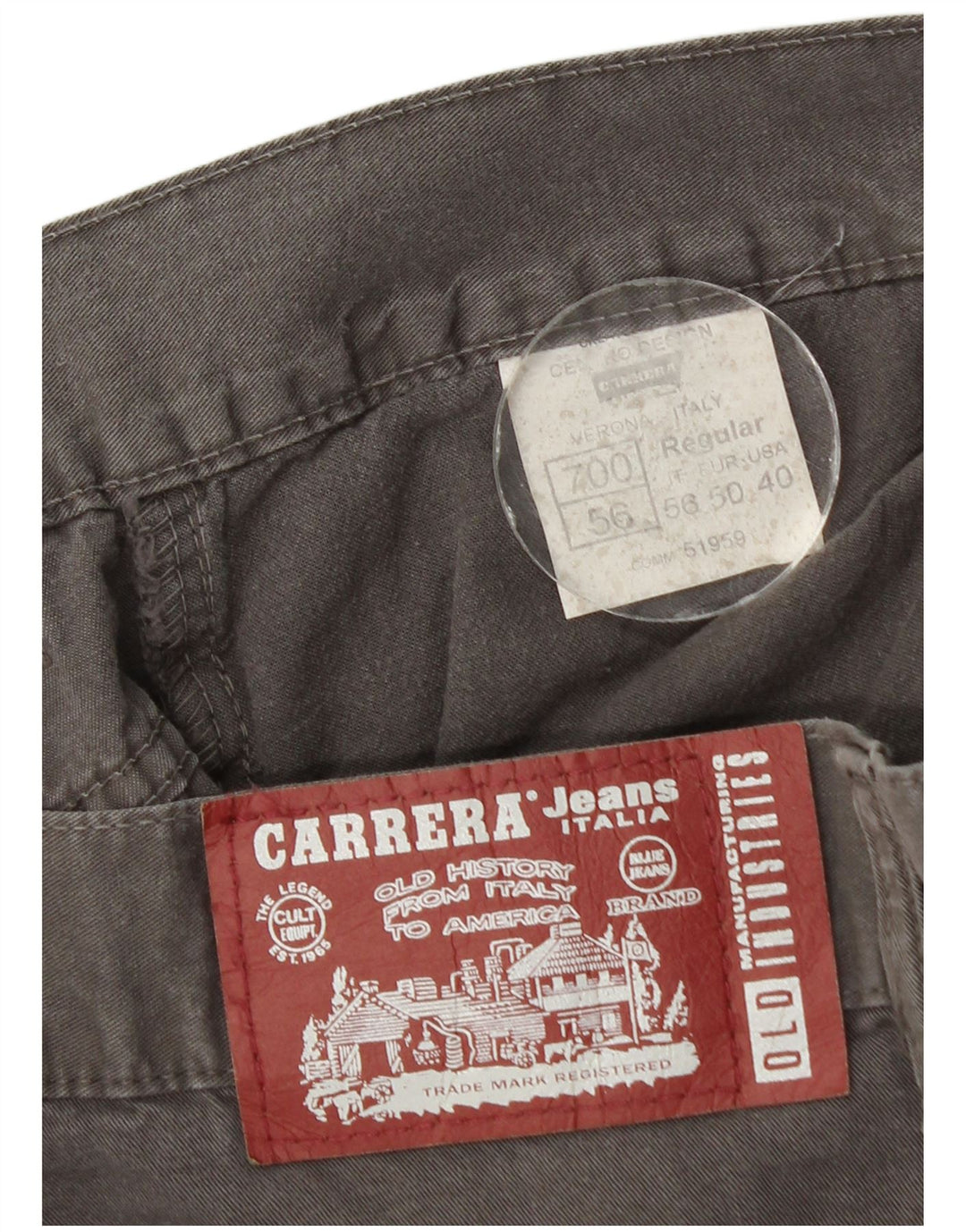 Carrera Herren-Freizeithose mit normaler Passform, W40, L33, graue Baumwolle