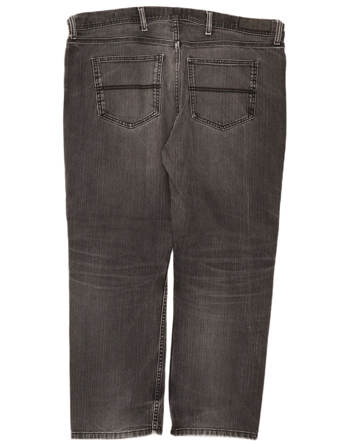 Marks & Spencer Herren Regular Straight Jeans W40 L29 Schwarze Baumwolle