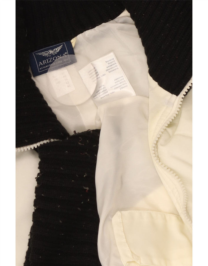 ARIZONA Damen Wattierte Jacke UK 14 Large Off White Colourblock Polyamid