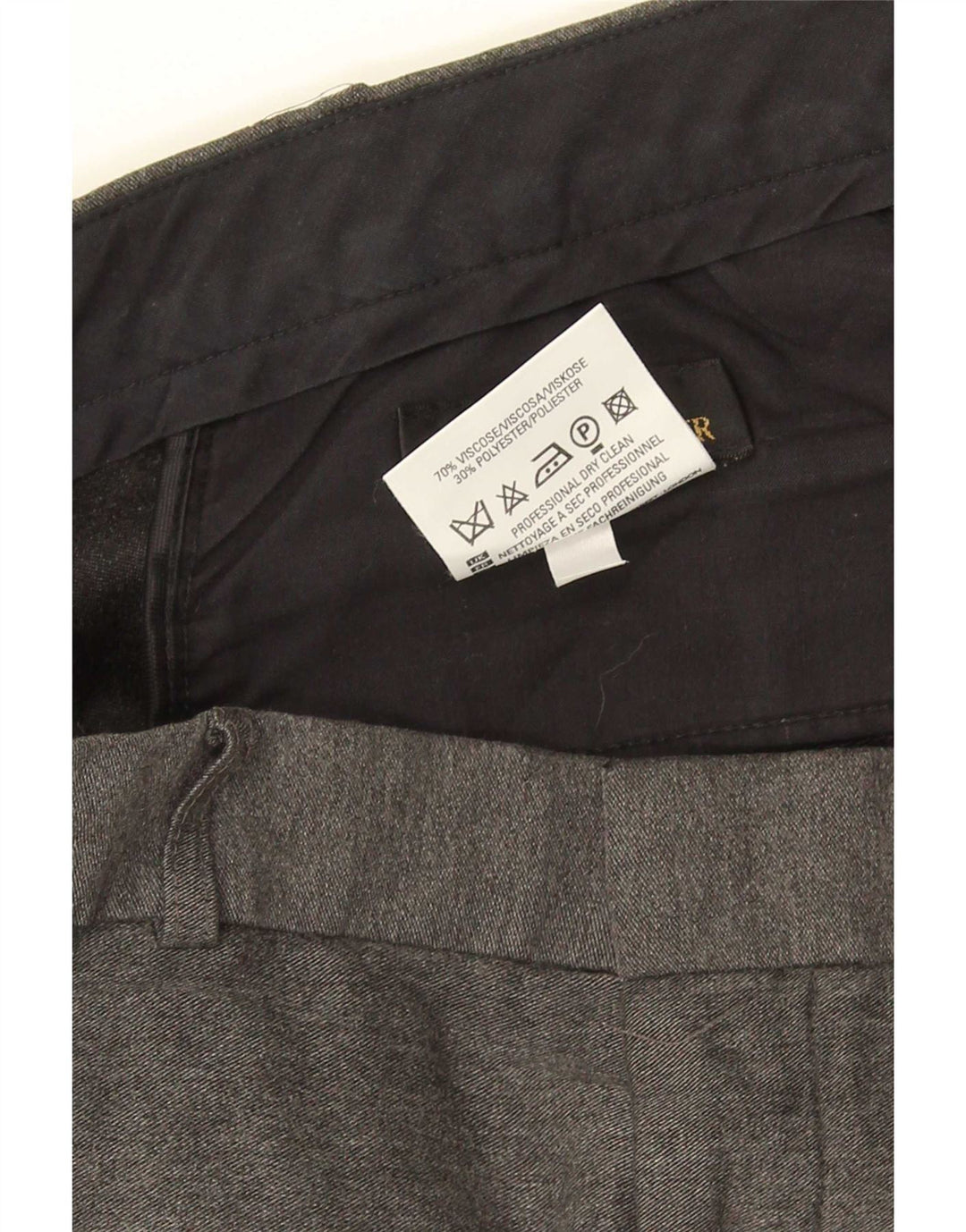 Marks & Spencer Herren-Freizeithose, gerade, W40, L33, graue Viskose