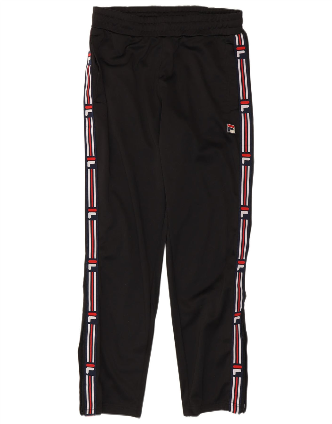 Fila Herren-Trainingshose mit Grafik, Größe S, Schwarz, Polyester