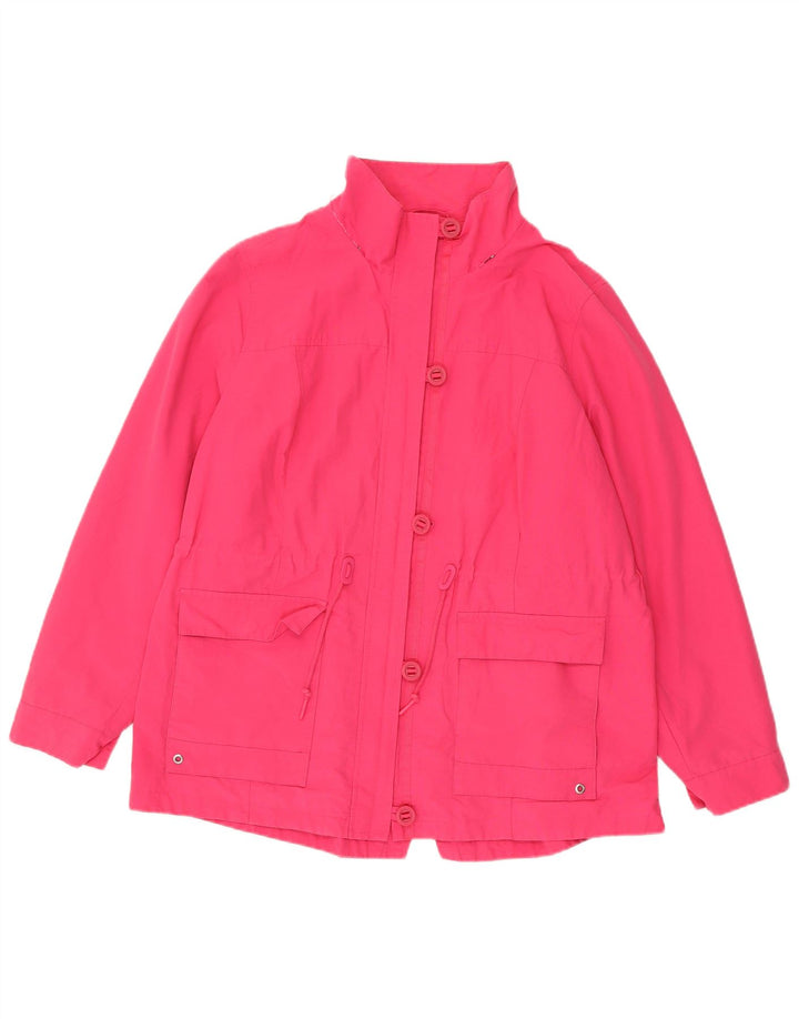 Marks & Spencer Damen Übergroße Utility-Jacke UK 18 XL Rosa Baumwolle