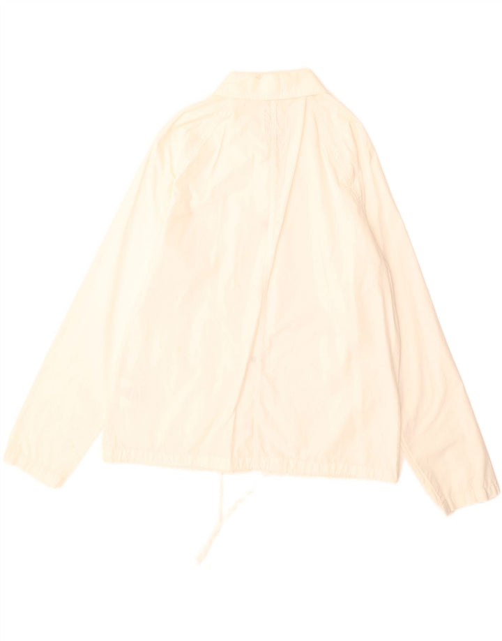 Vans Damen Bomberjacke UK 10 Small Weiße Baumwolle