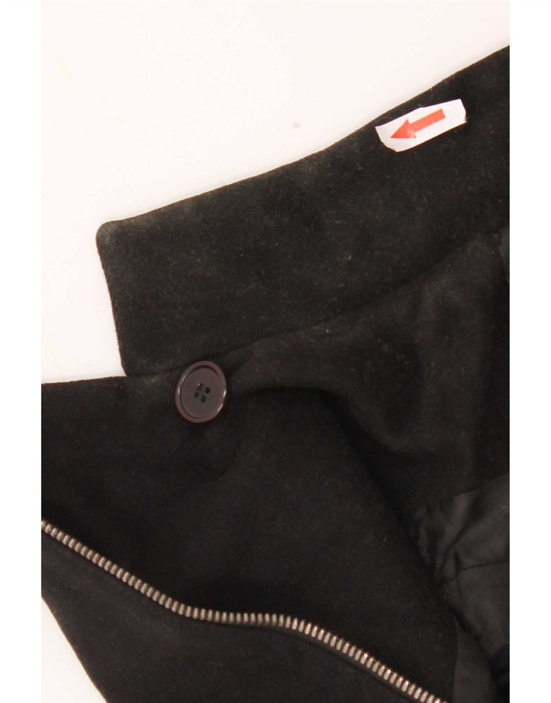 Reiss Damen Bikerjacke UK 10 Small Schwarze Wolle