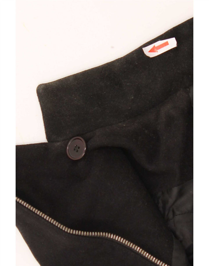 Reiss Damen Bikerjacke UK 10 Small Schwarze Wolle