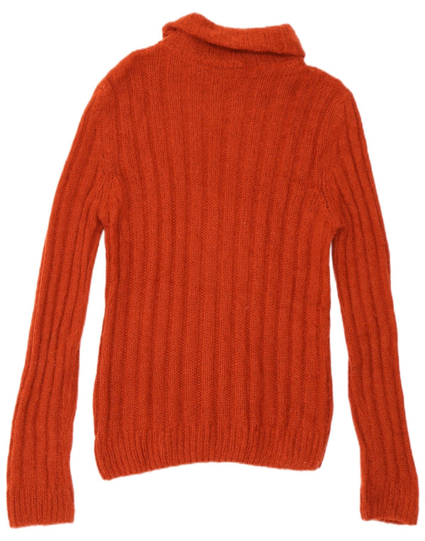 Massimo Dutti Damen-Pullover mit Rollkragen, Gr. 14, Orange