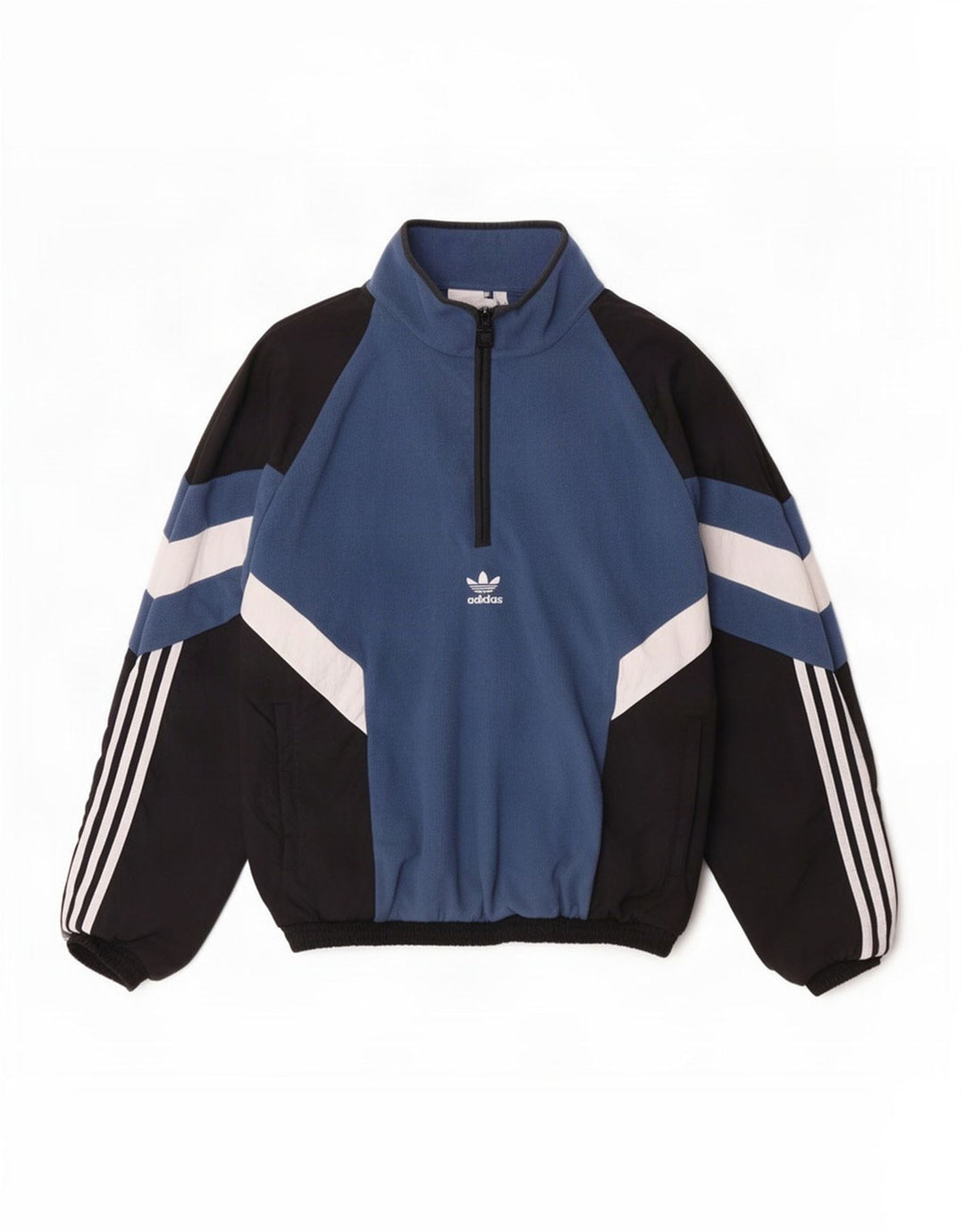 Adidas Herren Pullover Trainingsanzug Top Jacke Klein Blau Colourblock Polyester