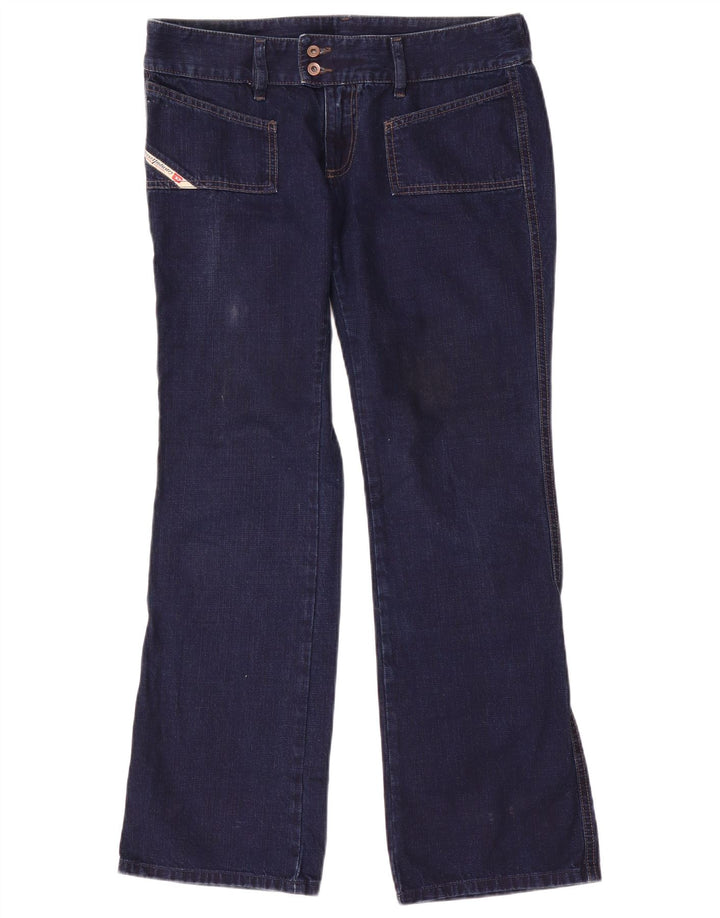 Diesel Damen Bootcut-Jeans W31 L31 Marineblaue Baumwolle