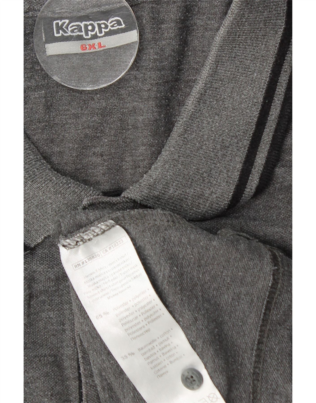 KAPPA Herren Poloshirt 6XL Grau Polyester